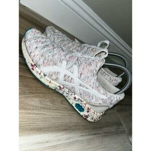 ASICS Hyper GEL-Kenzen White Blue Red Womens Size 7 Slip On Shoes Knit